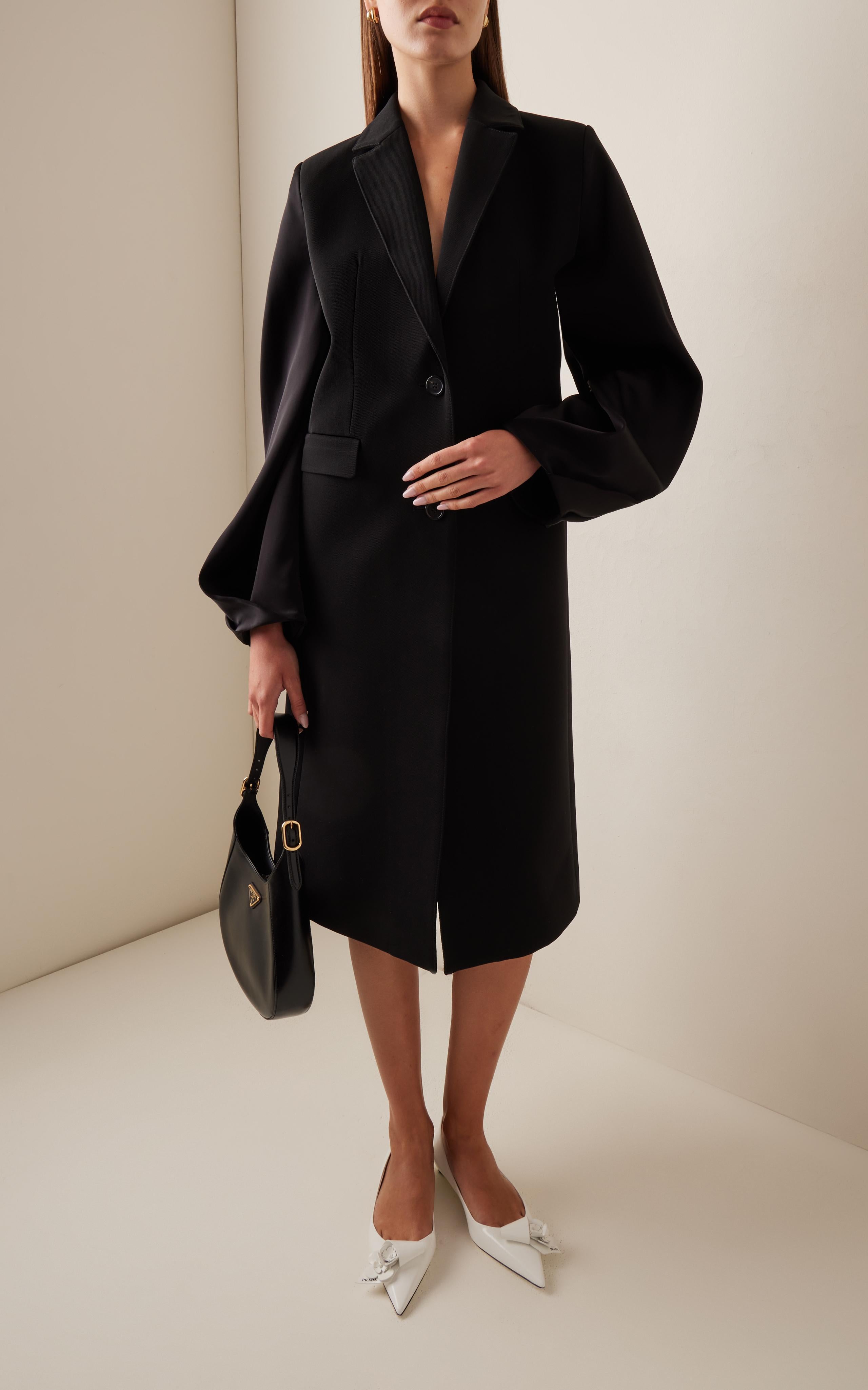 J.W. Anderson nero 2024 BALLOON SLEEVE OVERSIZE Coat Jacket 8 XS in vendita 2