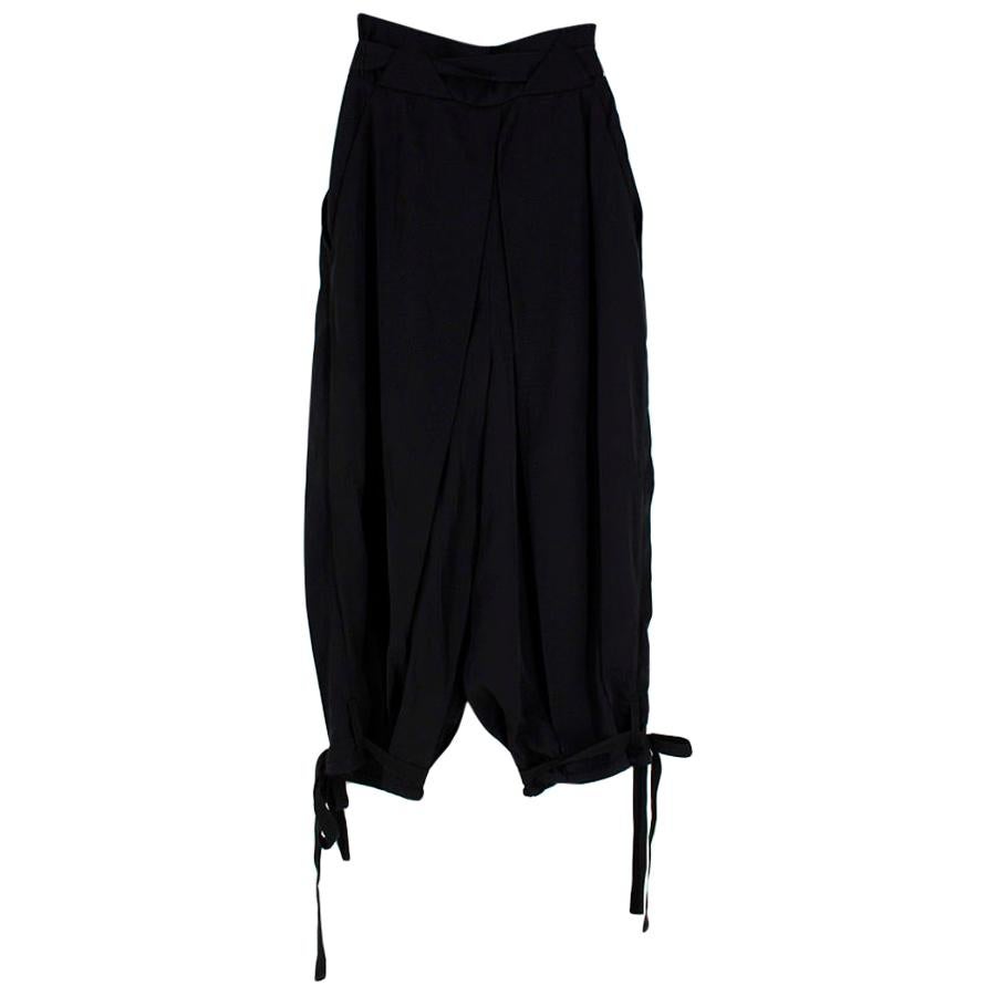 J.W. Anderson Black Drop Waist Pleated Trousers - Size US4