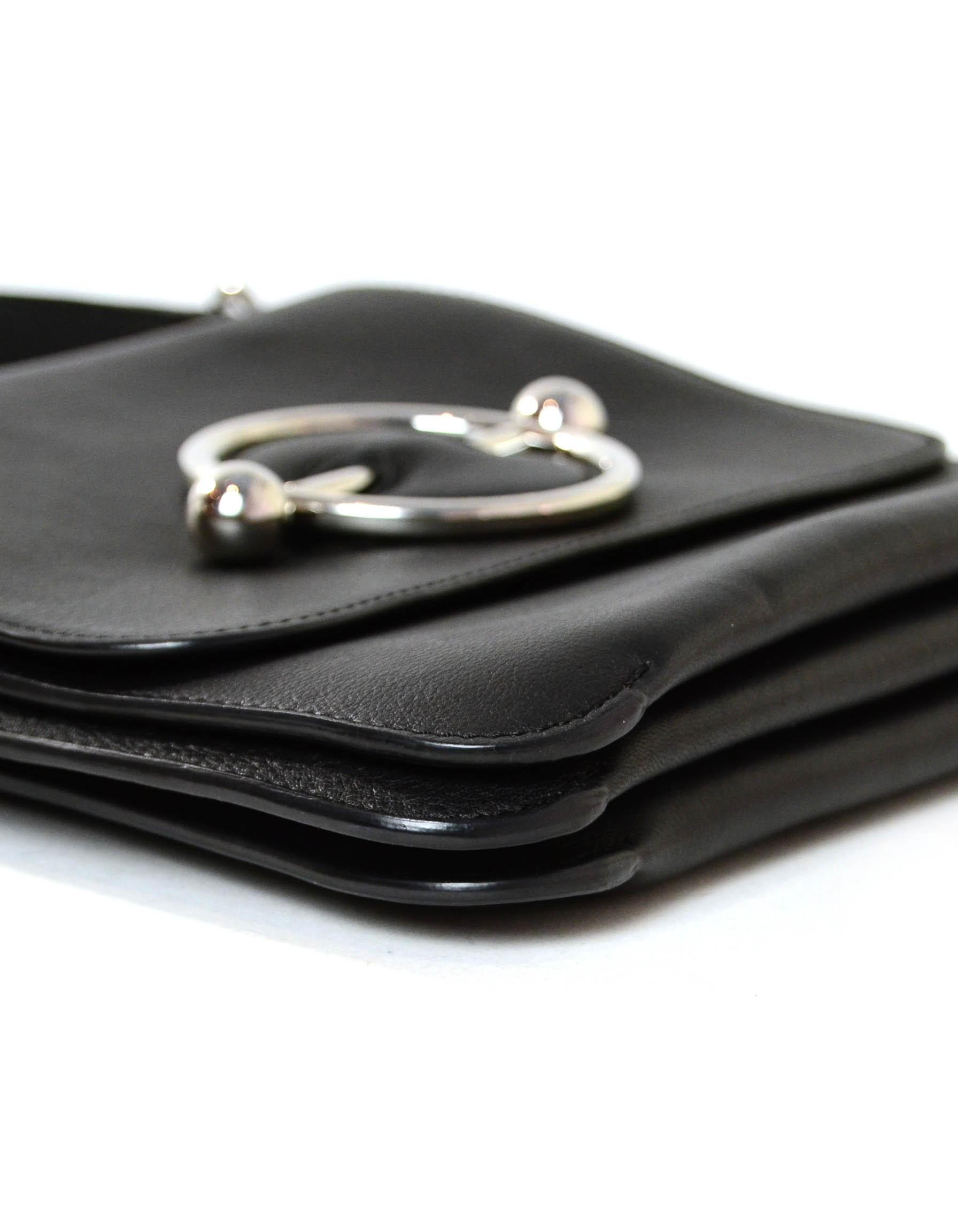Women's J.W. Anderson Black Leather Silver Disc Crossbody Bag rt. $1, 400