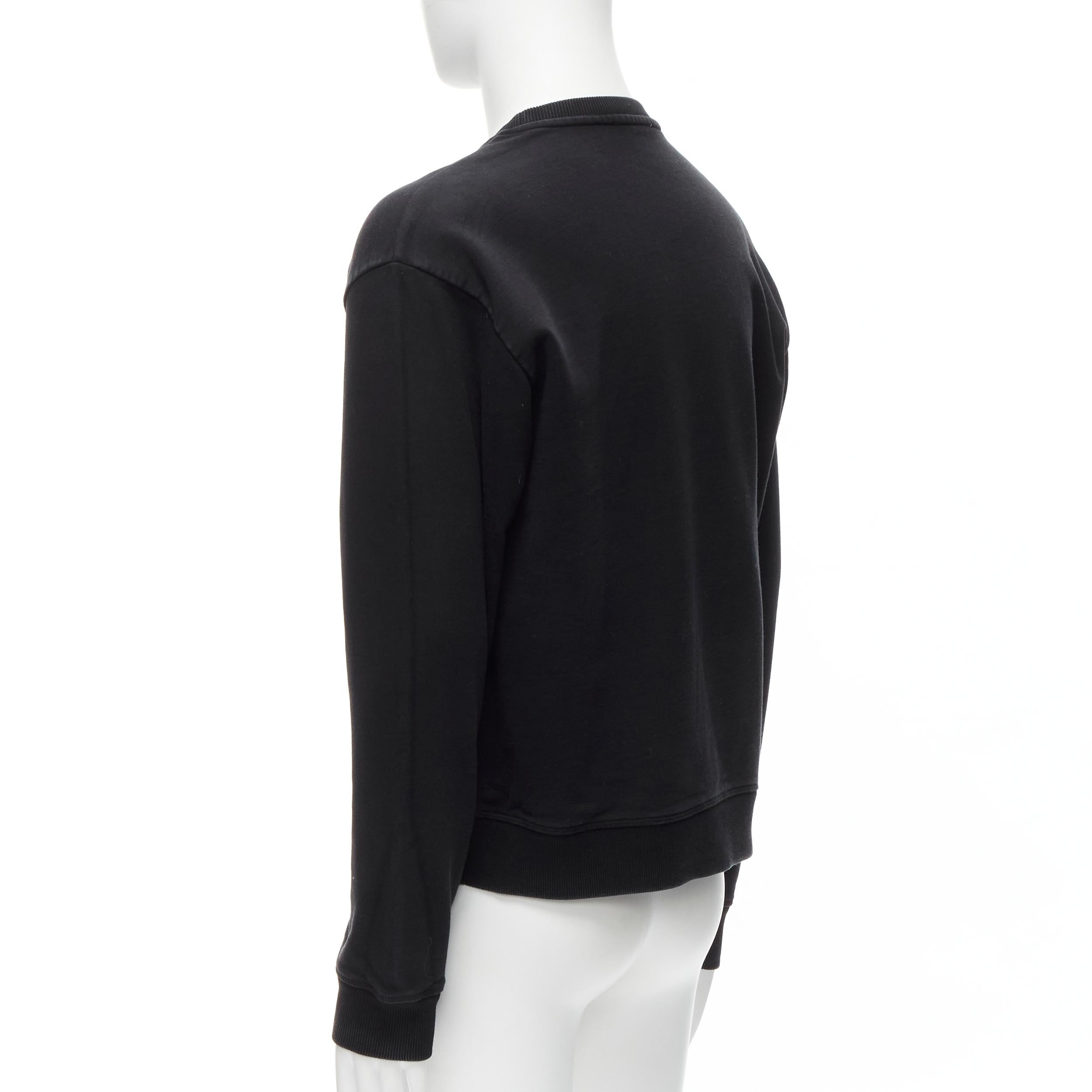 JW ANDERSON black Orbital Flight dog graphic print cotton crew sweatshirt M 1