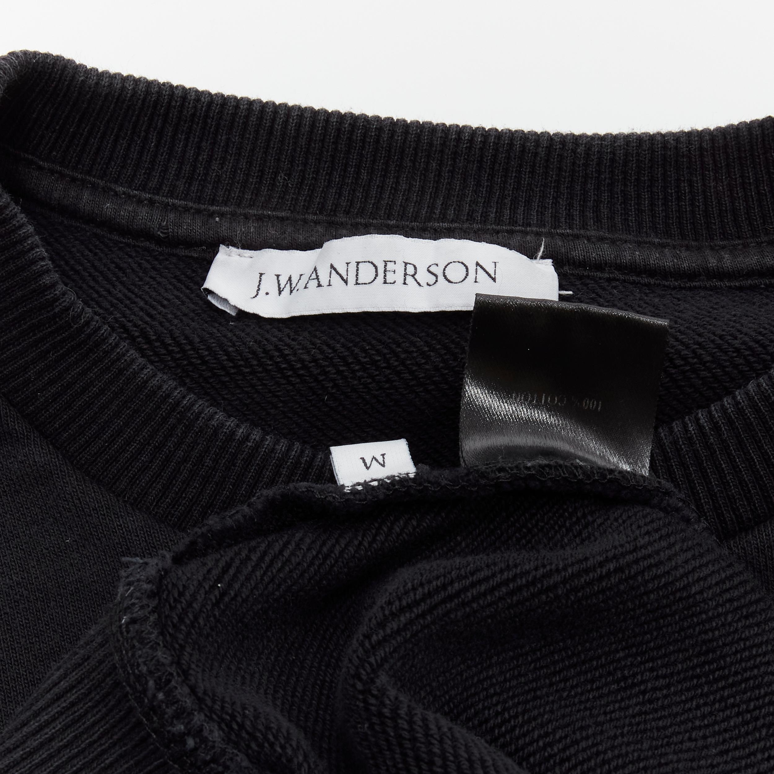 JW ANDERSON black Orbital Flight dog graphic print cotton crew sweatshirt M 3