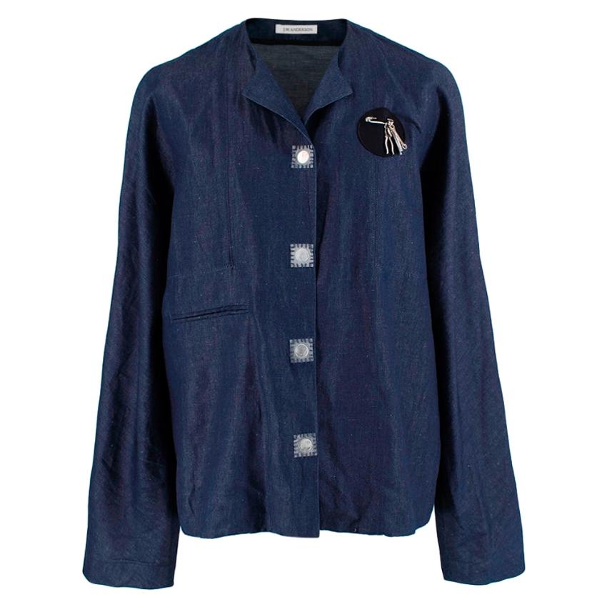 J.W. Anderson Blue Cotton & Linen blend Denim Shirt - Size US 36 For Sale