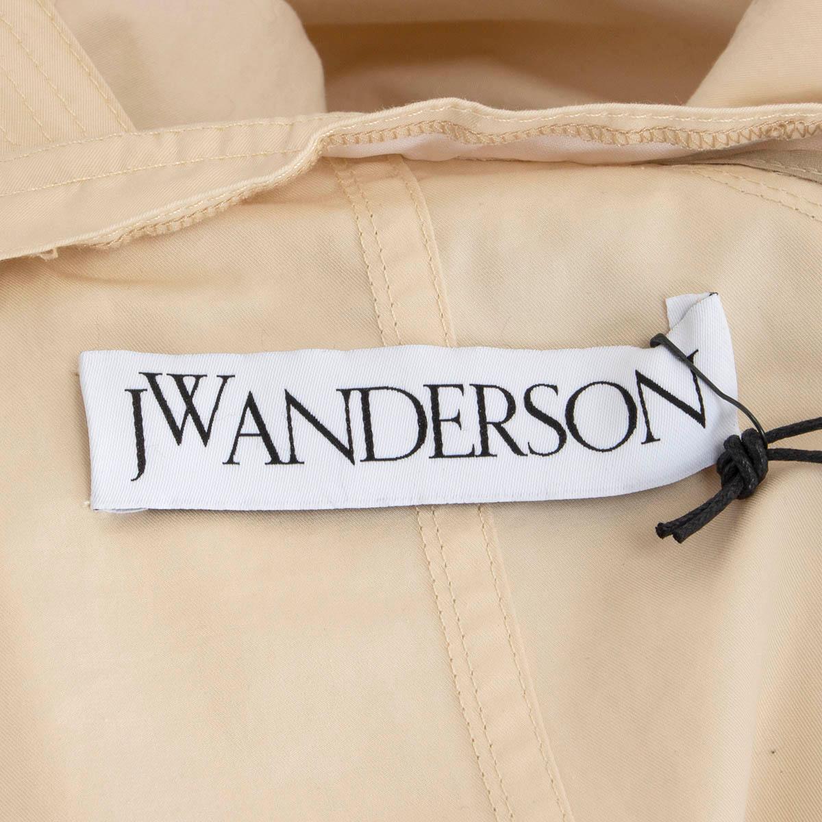 Beige J.W. ANDERSON cream cotton OVERSIZED BELTED TRENCH Coat Jacket 8 S For Sale