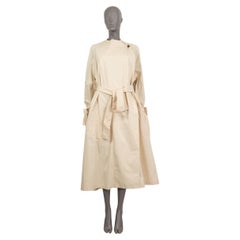 J.W. ANDERSON cream cotton OVERSIZED BELTED TRENCH Coat Jacket 8 S