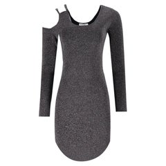 JW Anderson Cut-Out Detail Metallic Asymmetric Dress