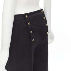 JW ANDERSON decorative double gold button back wide leg trousers pants S