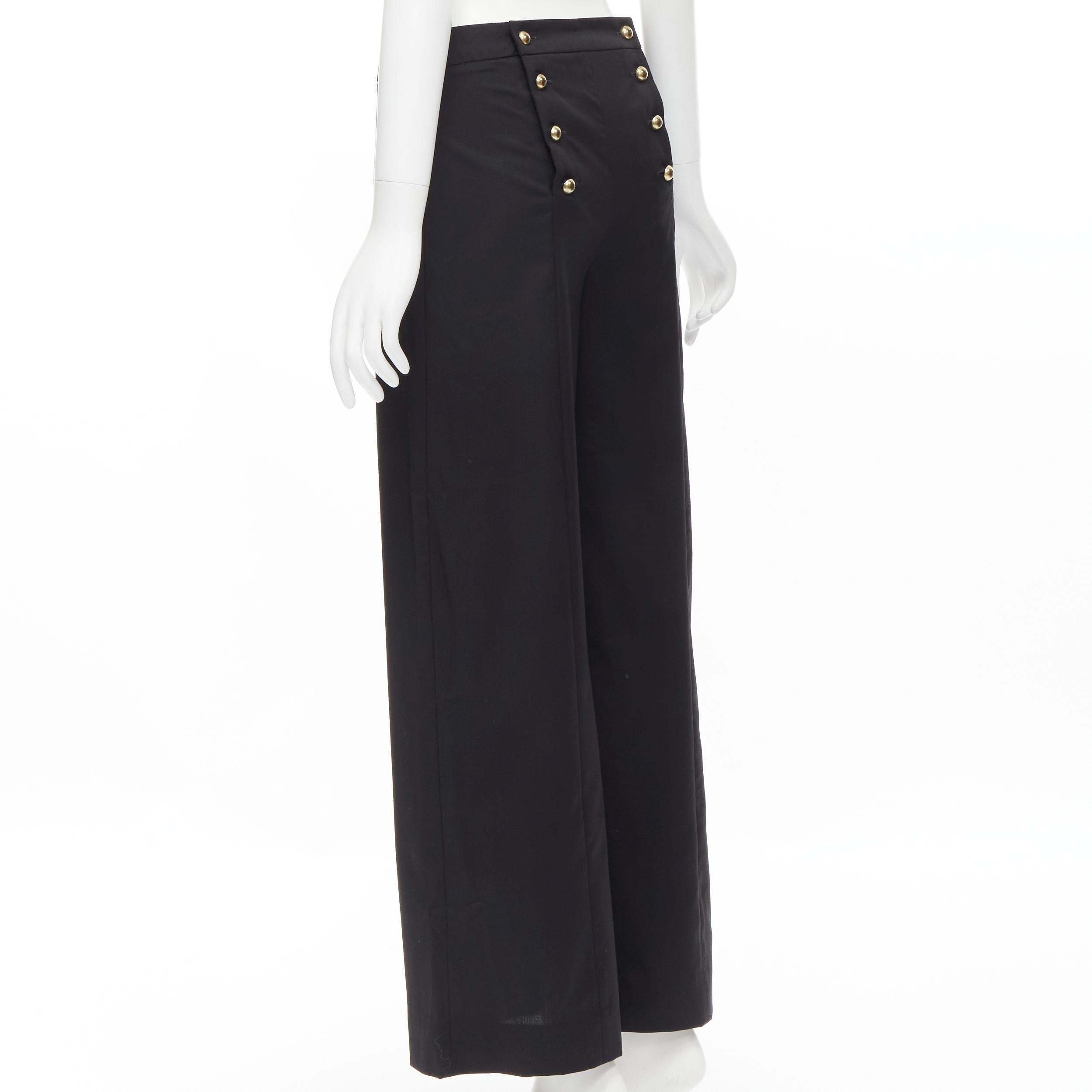 JW ANDERSON Pantalon à jambes larges décoratif à double boutonnage doré, Taille S en vente 1