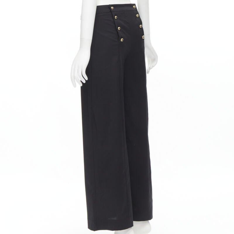 JW ANDERSON pantalon large à double bouton doré décoratif à l'arrière S en vente 1