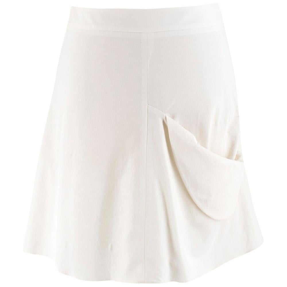 JW Anderson draped-pocket white mini A-line skirt - Size US 2