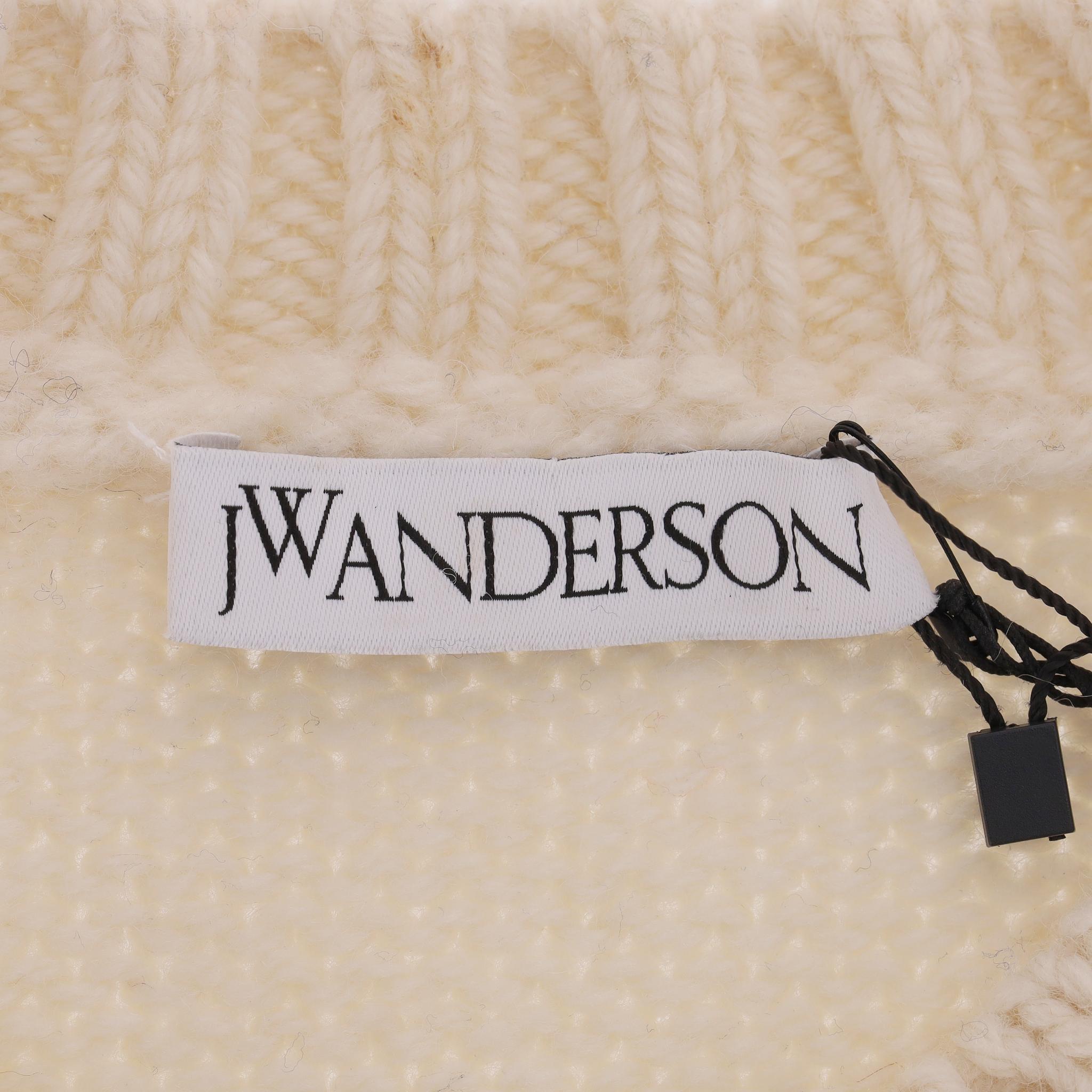 JW Anderson Globe Jersey de lana de oveja con flecos y adornos de cristal en venta 3