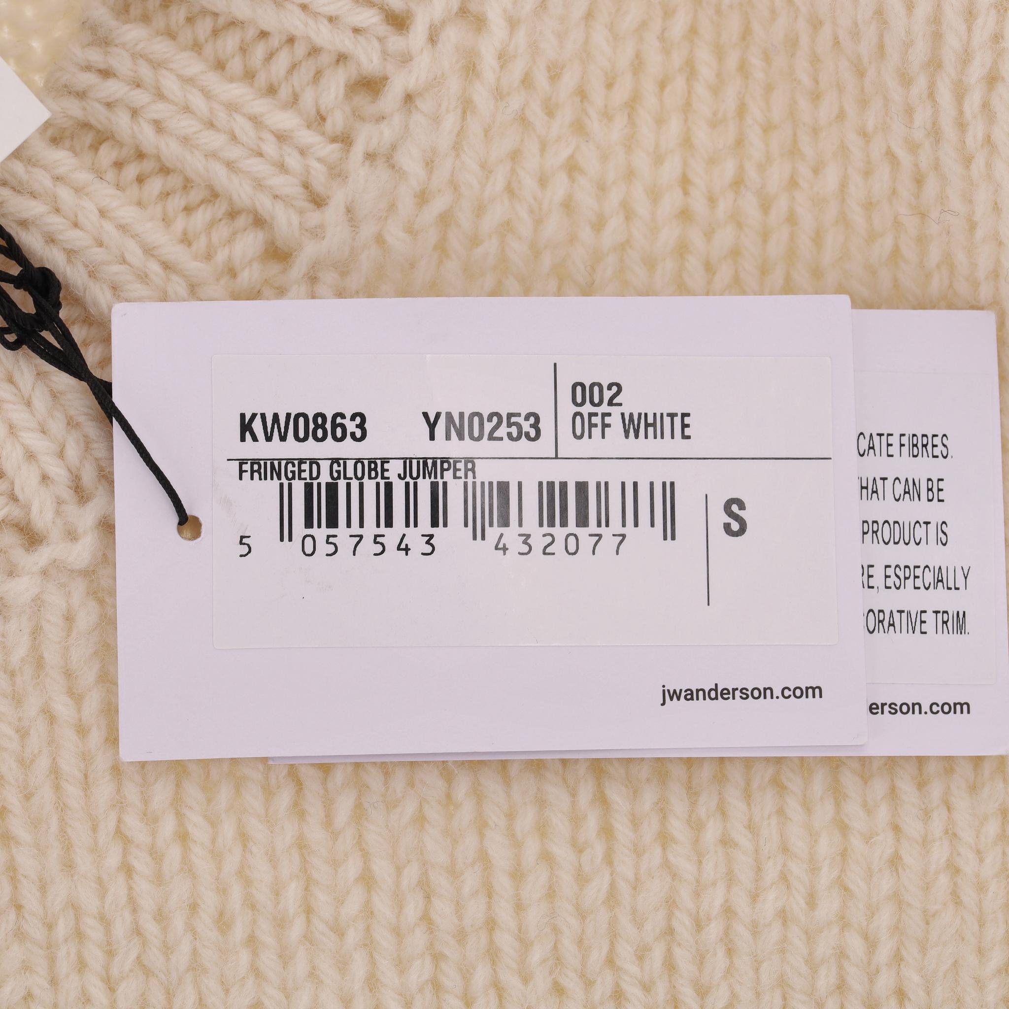 JW Anderson Globe Jersey de lana de oveja con flecos y adornos de cristal en venta 4