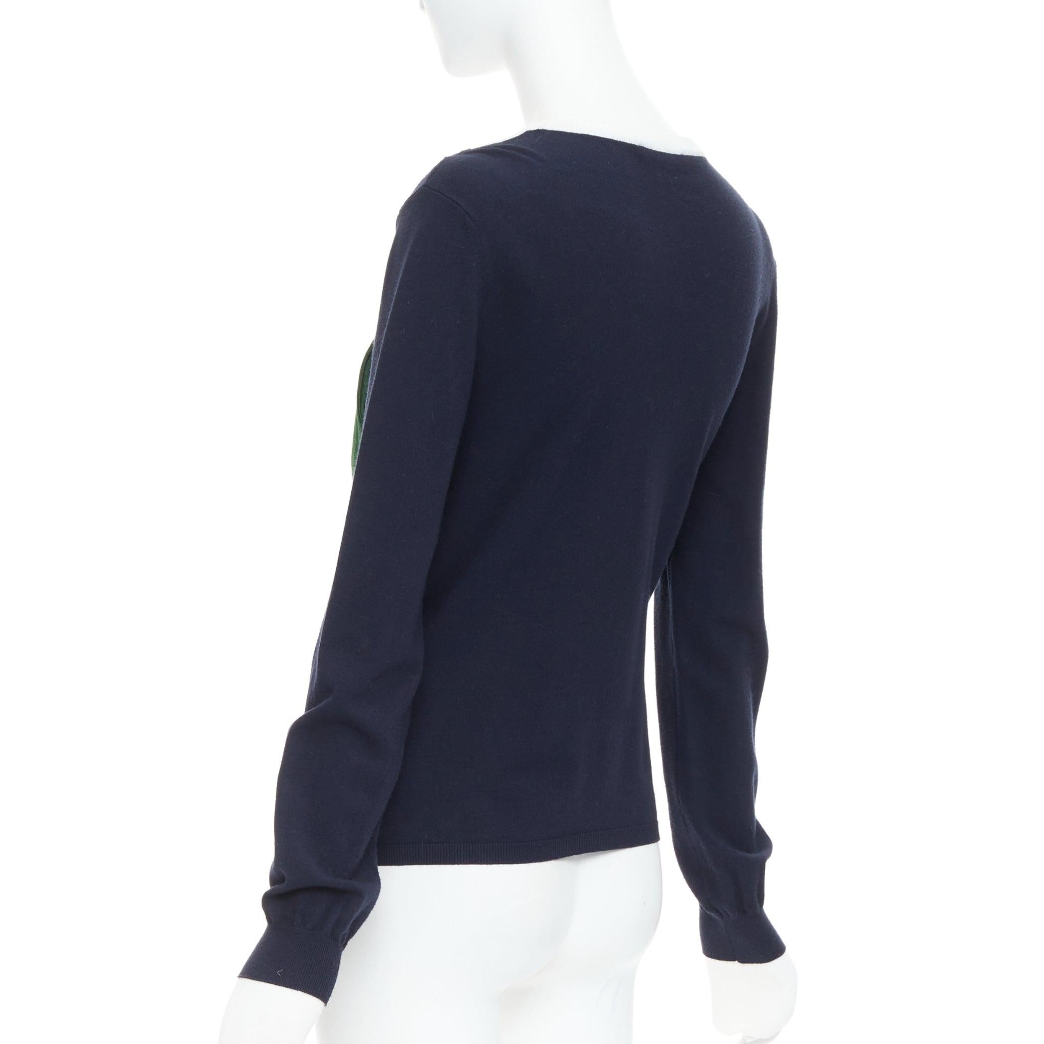 JW ANDERSON Pull drapé cami déconstruit vert marine L en vente 1
