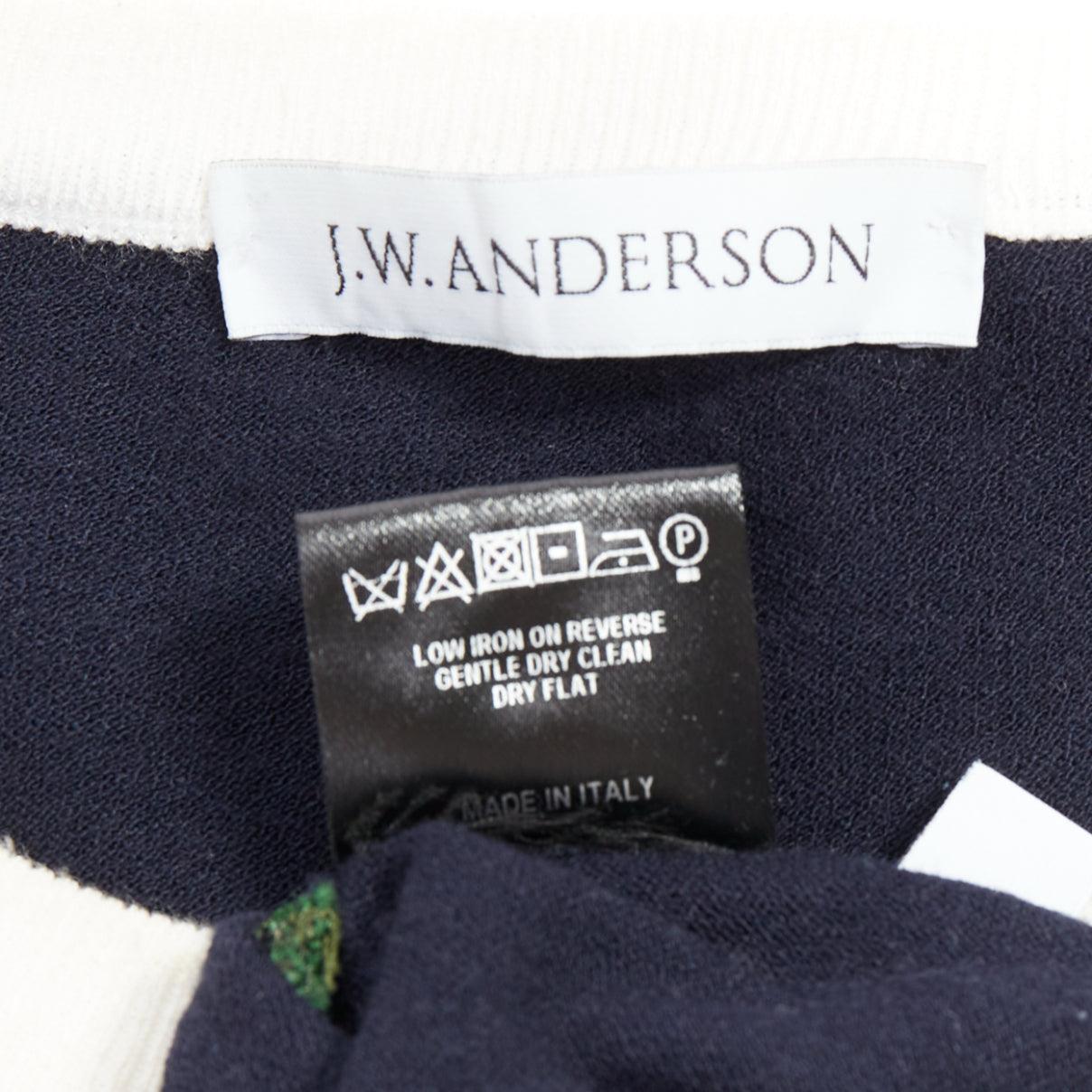 JW ANDERSON Pull drapé cami déconstruit vert marine L en vente 3