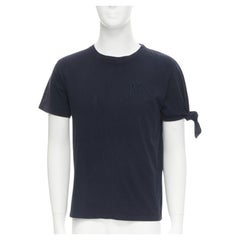 JW Anderson JWA logo ricamato in cotone blu navy T S