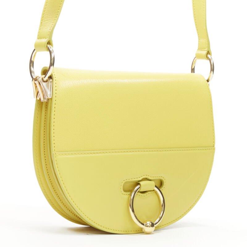 JW ANDERSON Latch yellow gold Pierce ring crossbody saddle bag In New Condition For Sale In Hong Kong, NT