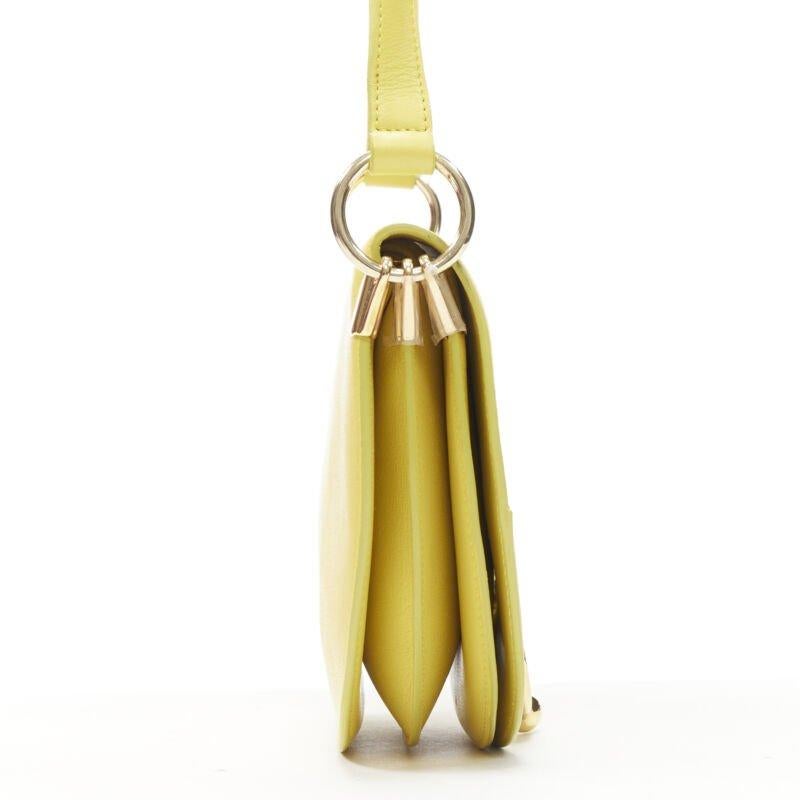 JW ANDERSON Latch yellow gold Pierce ring crossbody saddle bag In Excellent Condition For Sale In Hong Kong, NT