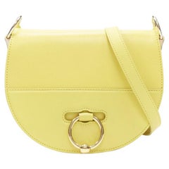 JW ANDERSON Latch Gelbgold Pierce Ring Crossbody Satteltasche