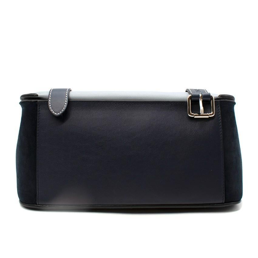 Donna JW Anderson: borsa a disco grande blu navy e blu ghiaccio in vendita