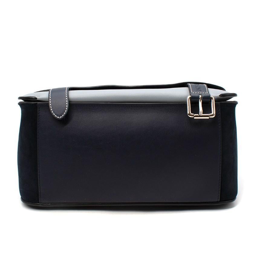 JW Anderson: borsa a disco grande blu navy e blu ghiaccio in vendita 3