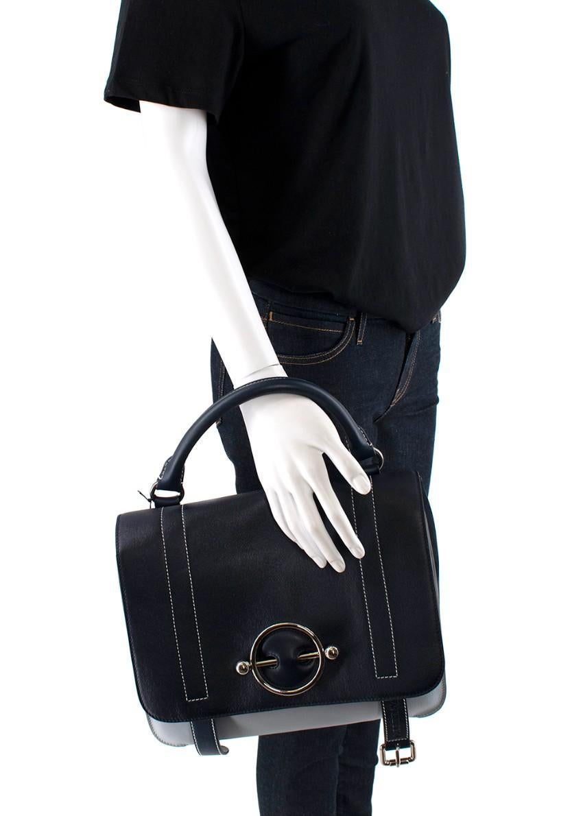 JW Anderson: borsa a disco grande blu navy e blu ghiaccio in vendita 4