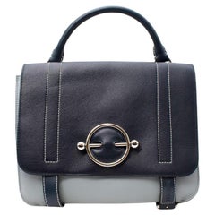 JW Anderson Navy & Ice Blue Large Disc Satchel