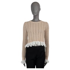 J.W. ANDERSON nackter Baumwollpullover CROCHET FRIL XS