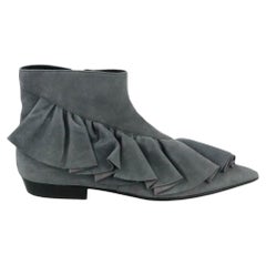 JW Anderson Ruffled Suede Ankle Boots