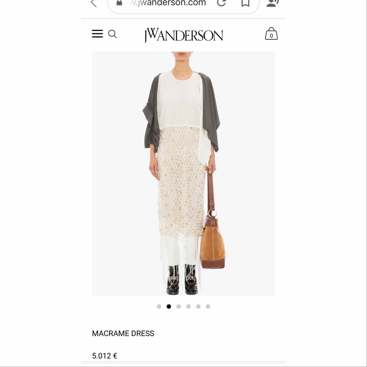 JW Anderson Silk Macrame Wood Beaded Fringe Dress Runway Spring 2019 For Sale 5