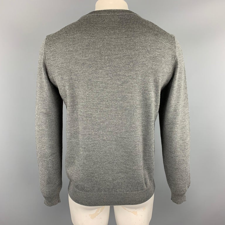 JW ANDERSON Size XL Gray Wool Crew-Neck Pullover Sweater at 1stDibs