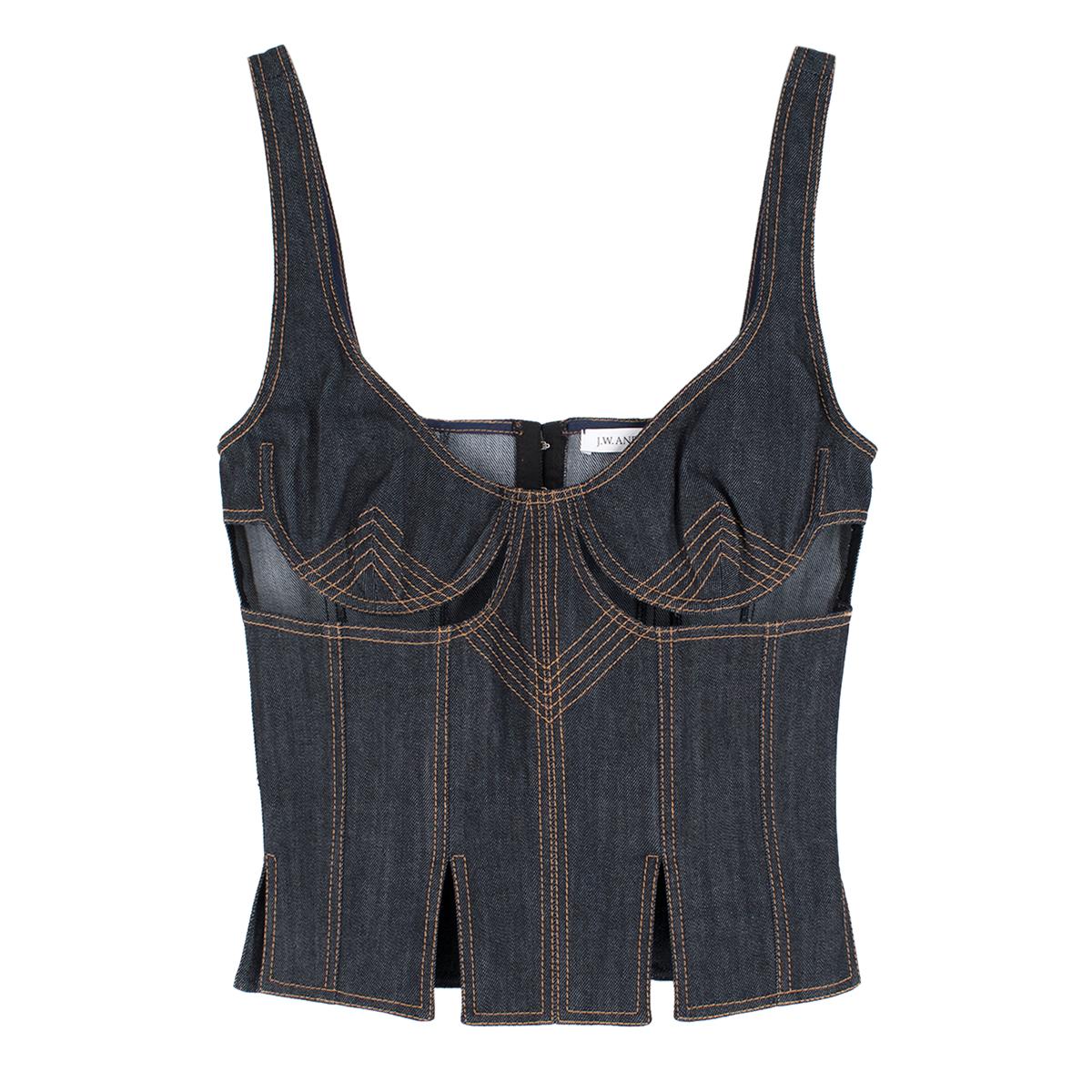 denim cut out top
