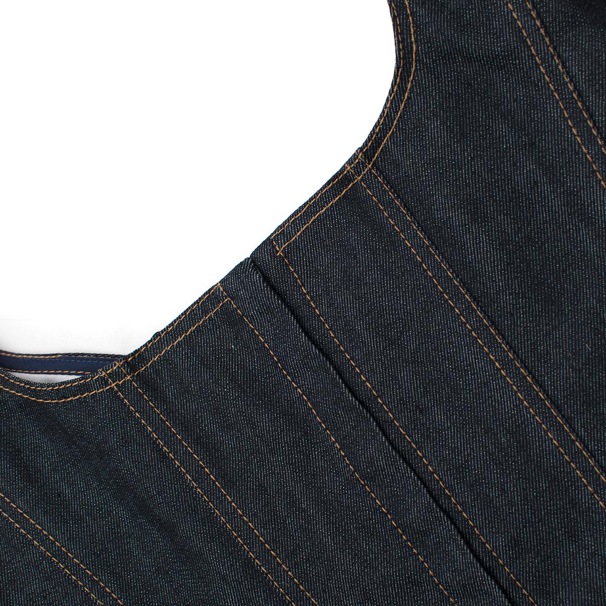 JW Anderson Stretch Denim Cut Out Bodice Top US 4 2
