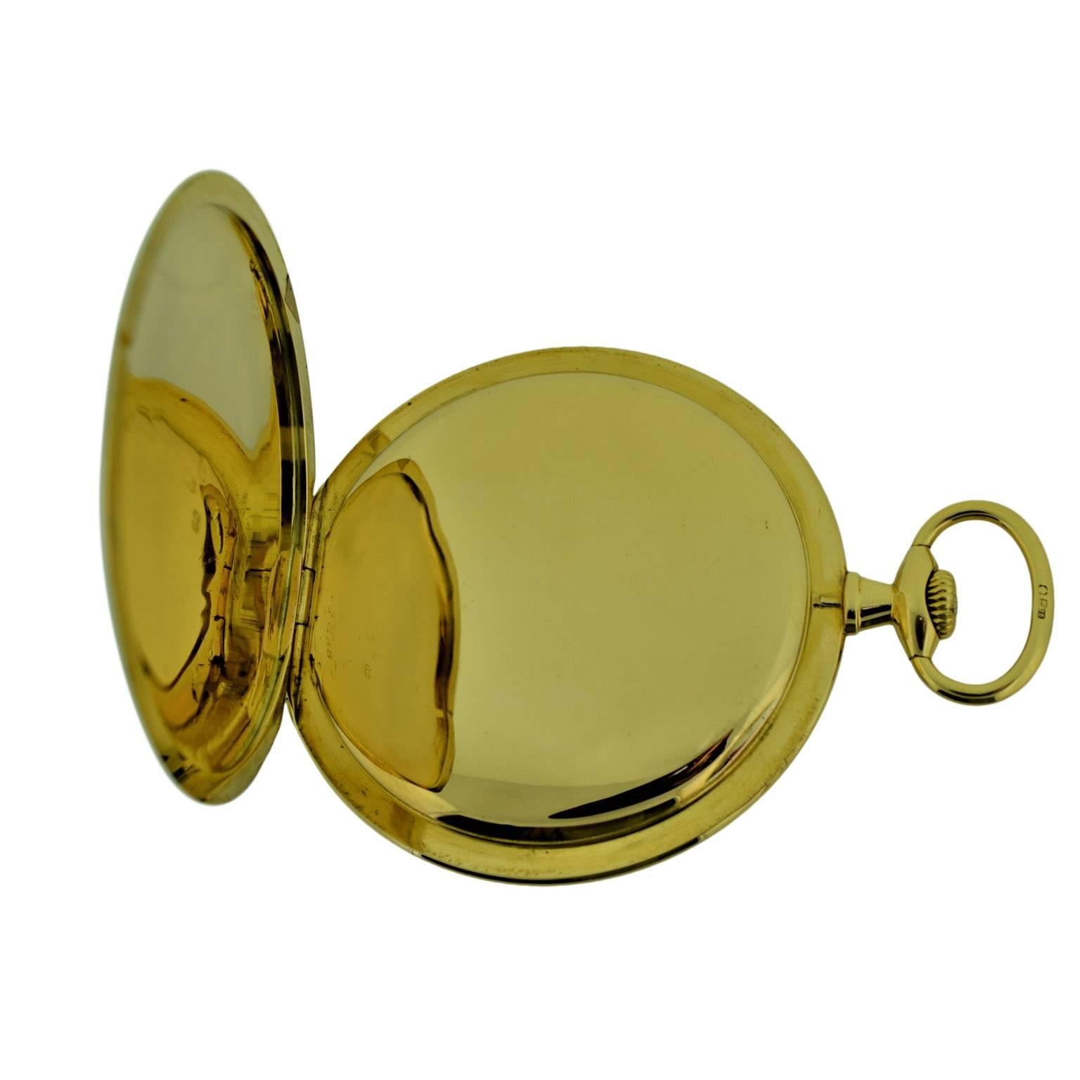 J.W. Benson 18 Karat Gold Open Face Pocket Watch by LeCoultre, circa ...