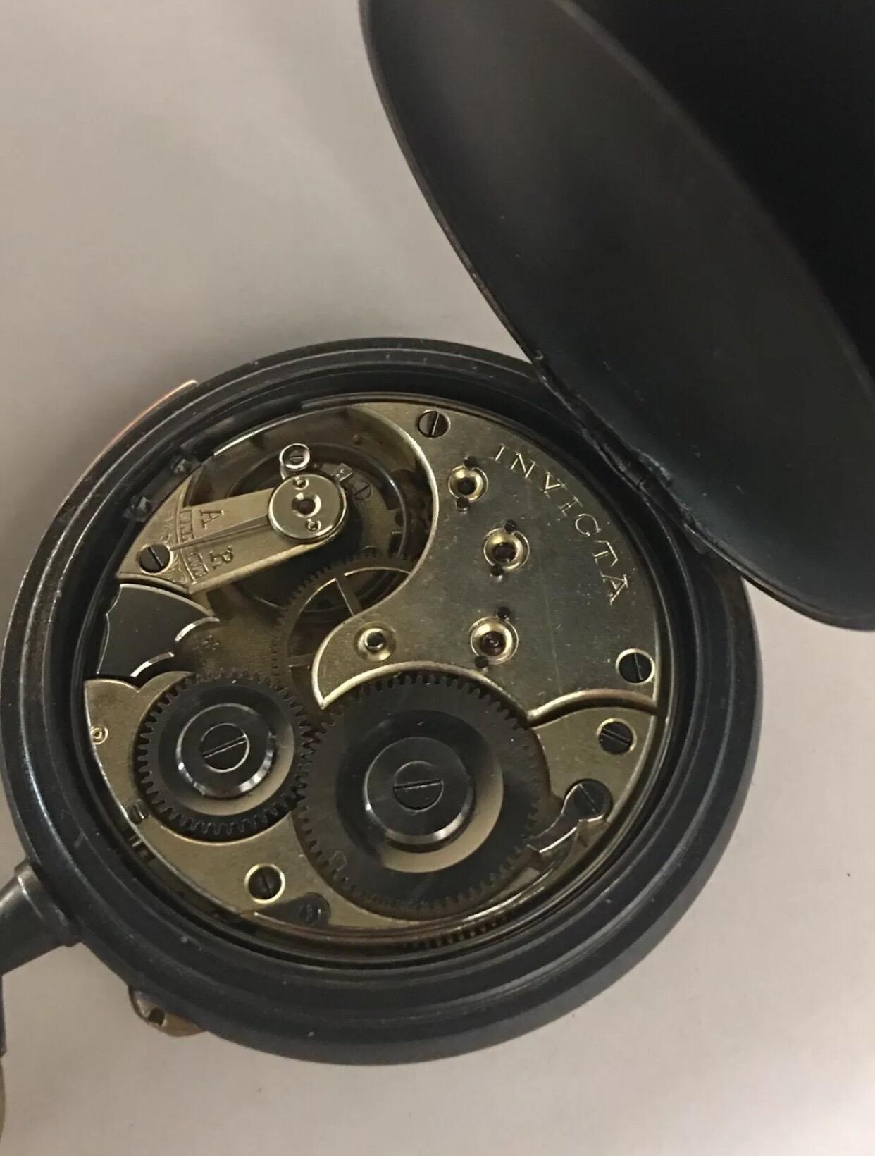 Women's or Men's JW Benson London Antique Gunmetal Quarter Repeater Pocket Watch Signed Invicta For Sale