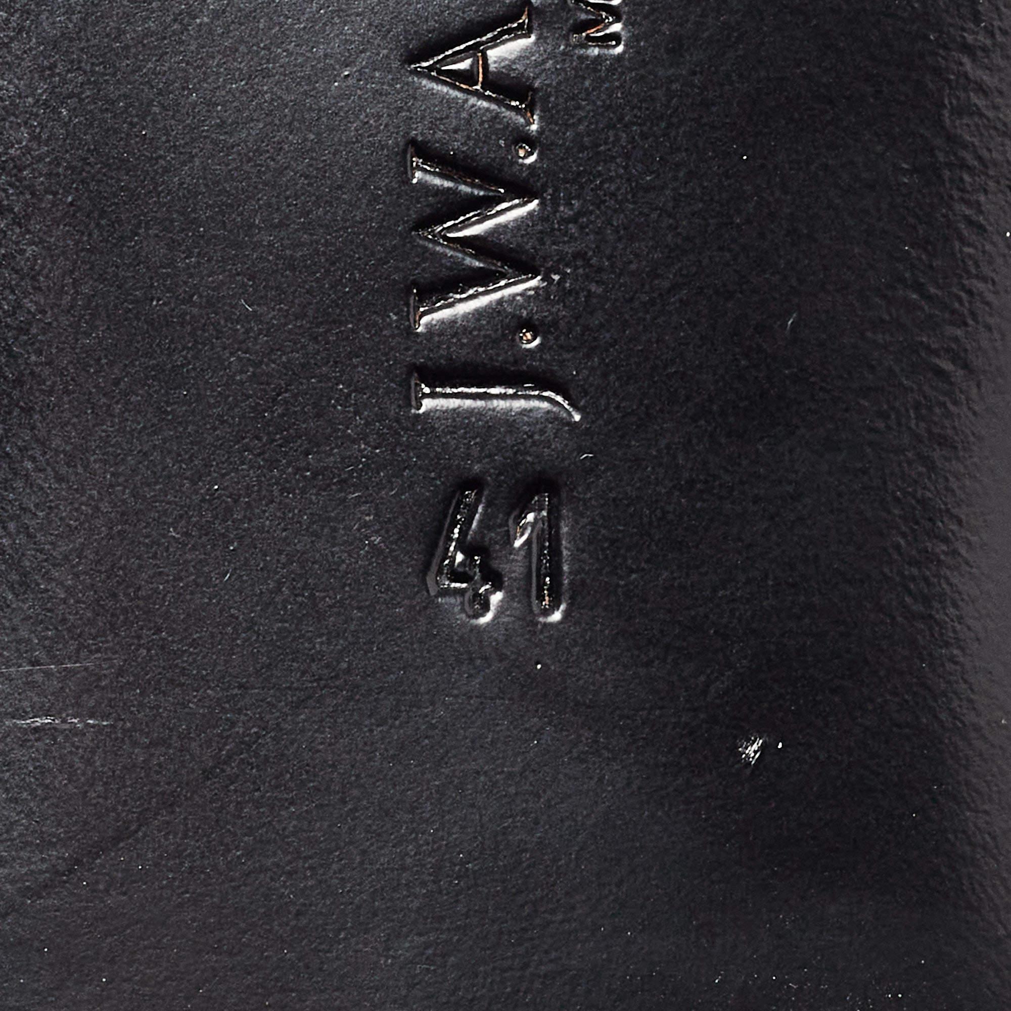 J.W.Anderson, stivali in pelle scamosciata con dettaglio di fronzoli, nero/marino, taglia 41 in vendita 3