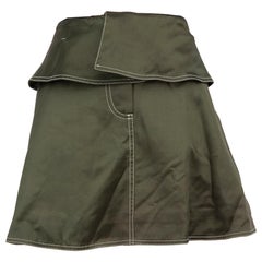 J.W.Anderson Green Contrast Stitch Mini Skirt Size L