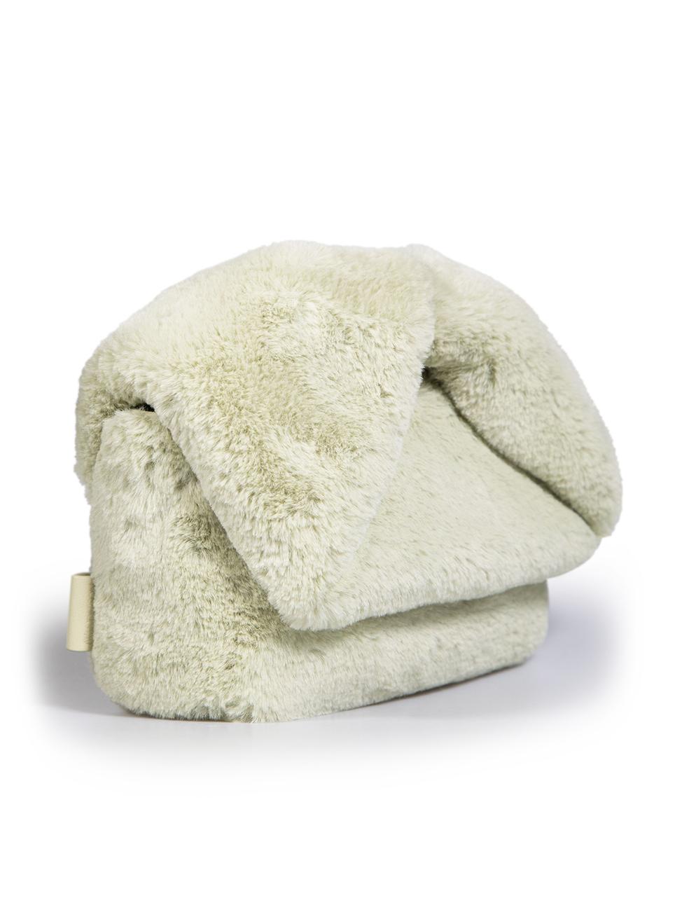 CONDITION is Never worn, with tags. No visible wear to bag is evident on this new J.W.Anderson designer resale item. The item comes with a dust bag.
 
 Details
 Model: Twister
 Matcha green
 Lamb fur
 Mini top handle bag
 1x Twisted top handle
 Flap