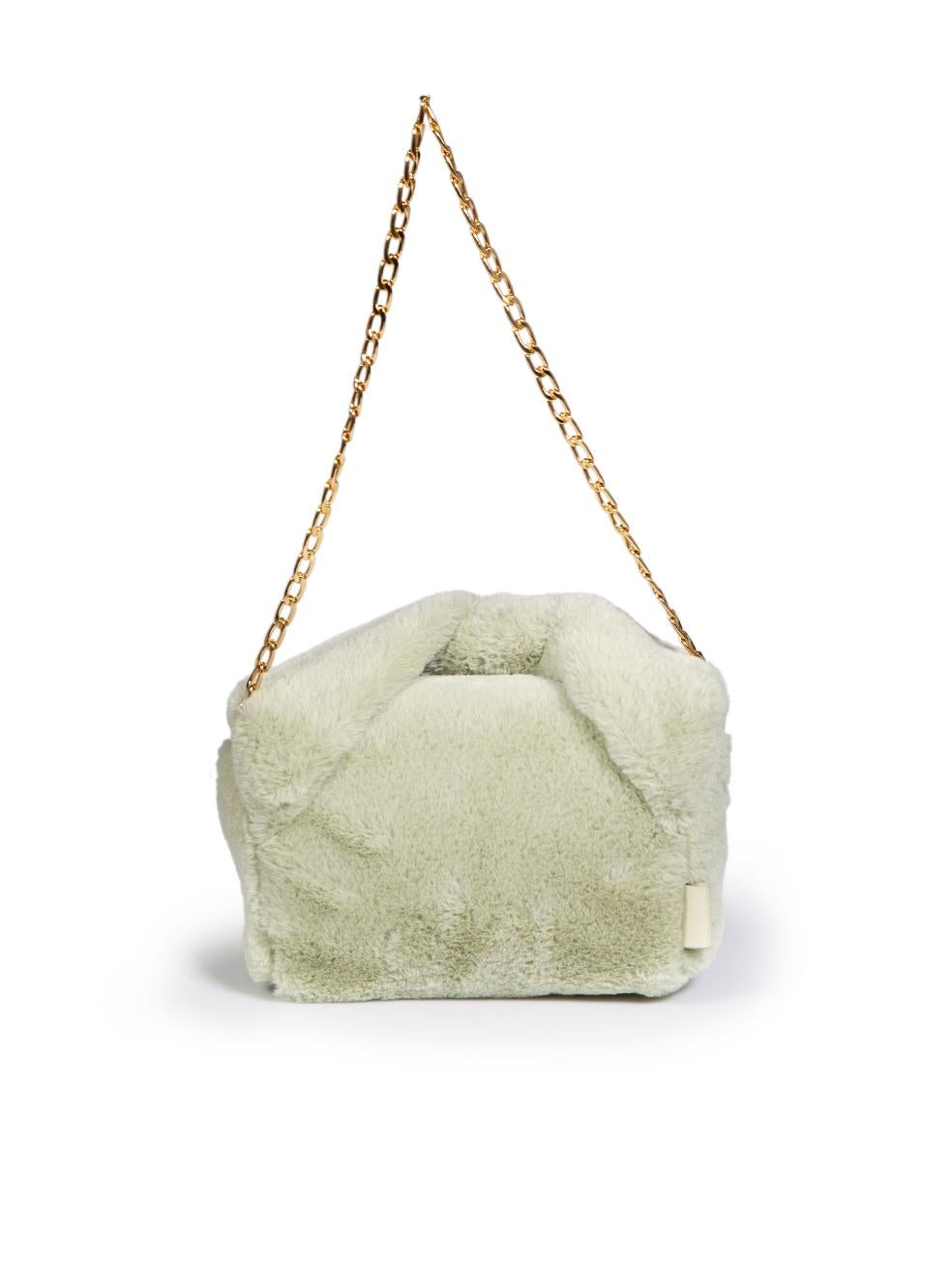 Beige J.W.Anderson Matcha Green Fur Twister Bag