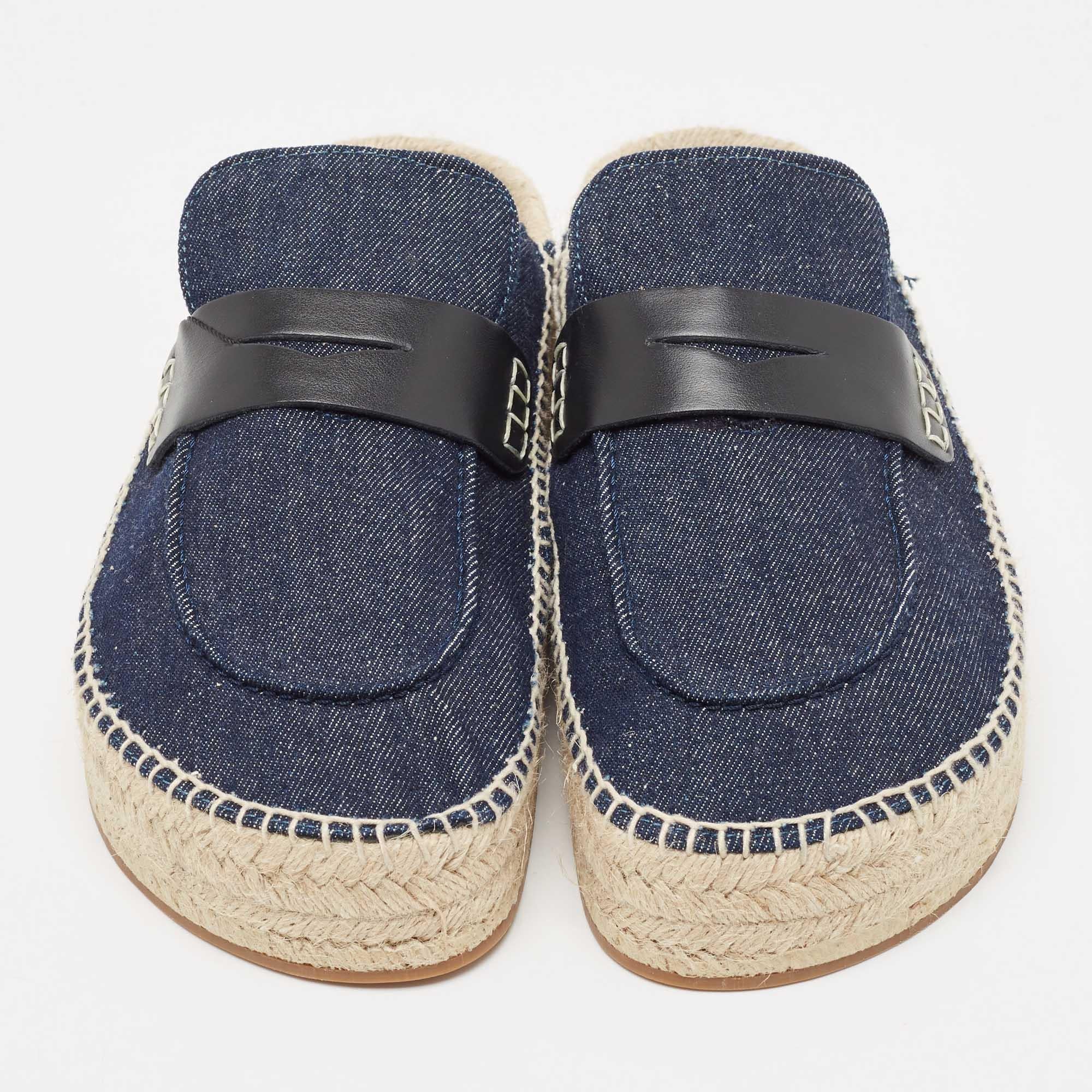 These designer espadrilles exude cool summer vibes while giving all the comfort to your feet. They bring along a well-built silhouette and the house's signature aesthetics. Wear them with anything: jeans, dresses, shorts.

