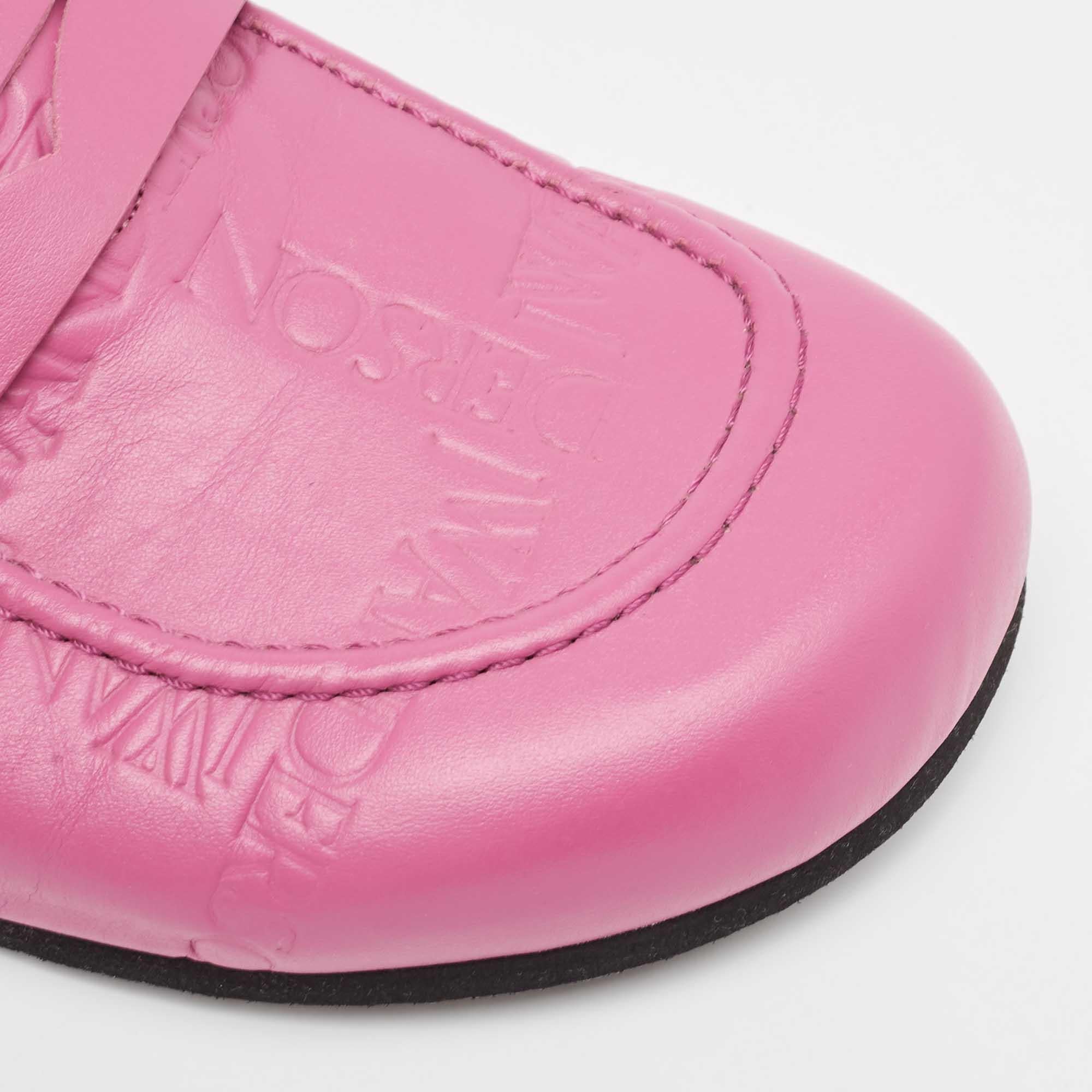 J.W.Anderson Pink Leather Mules Size 44 For Sale 3