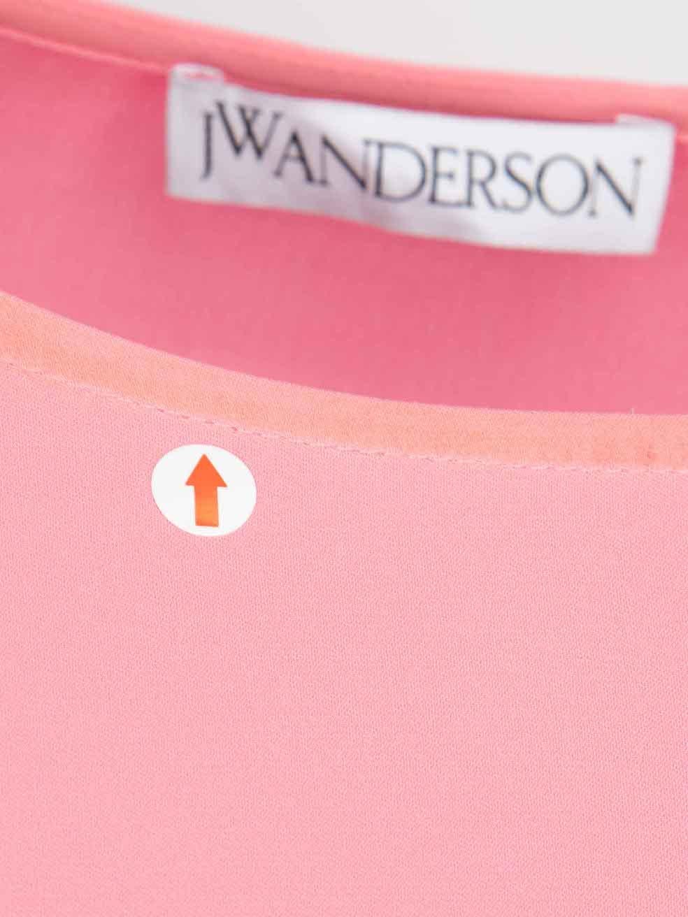 J.W.Anderson Pink Silk Contrast Sleeve Dress Size M For Sale 2