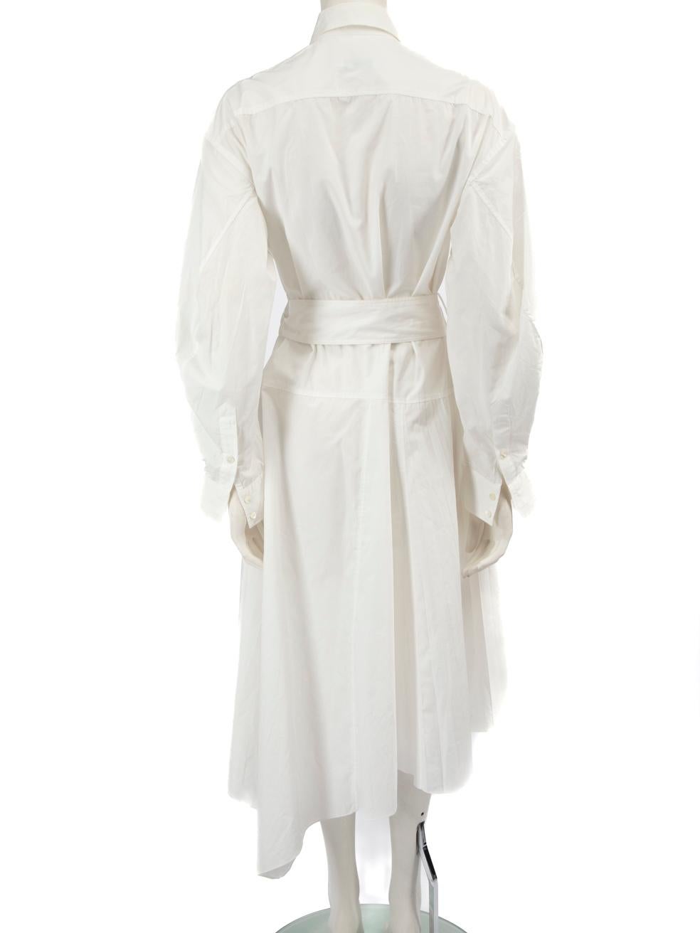 Gray J.W.Anderson White Belted Midi Shirt Dress Size L