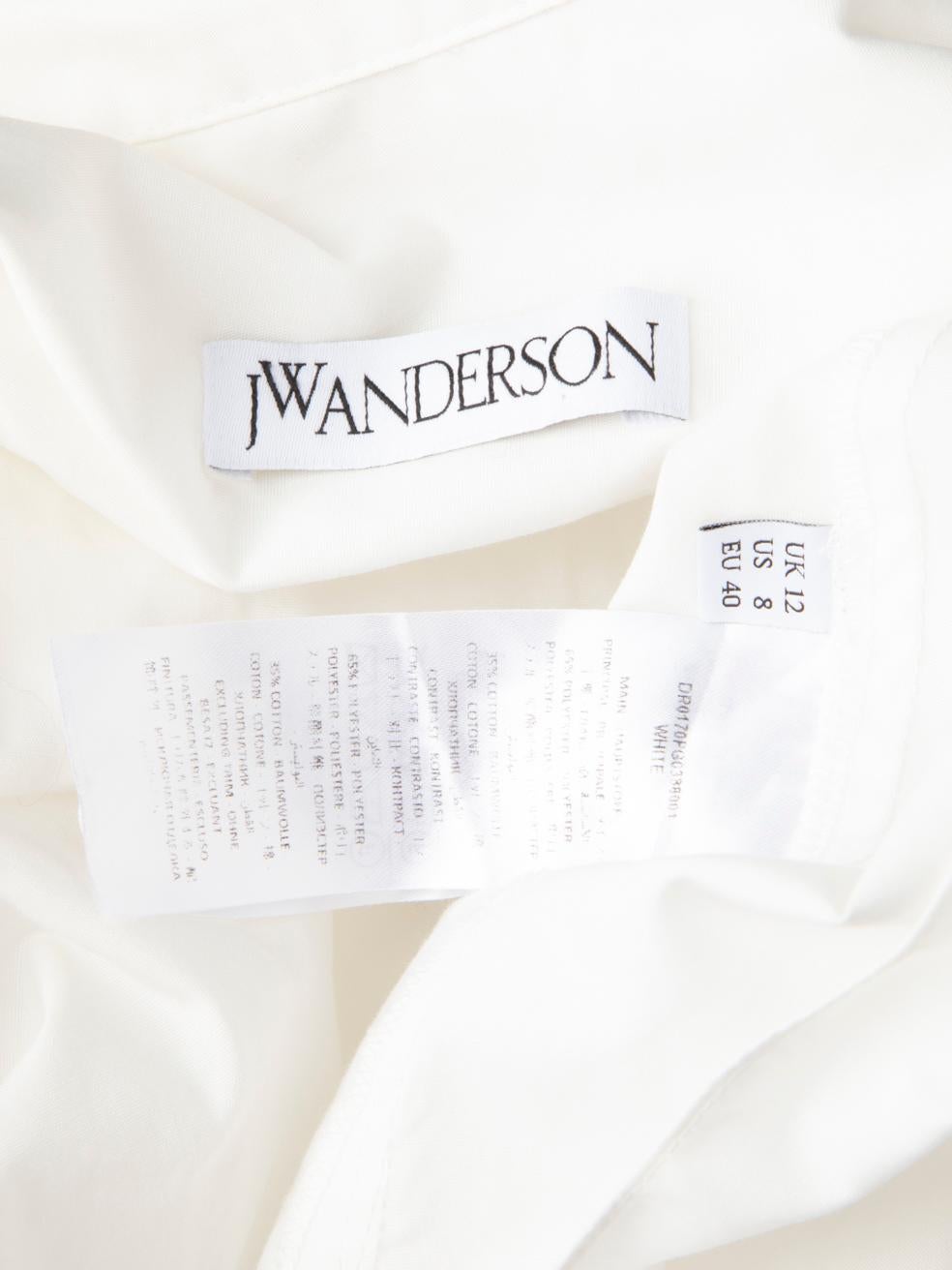 Women's J.W.Anderson White Belted Midi Shirt Dress Size L