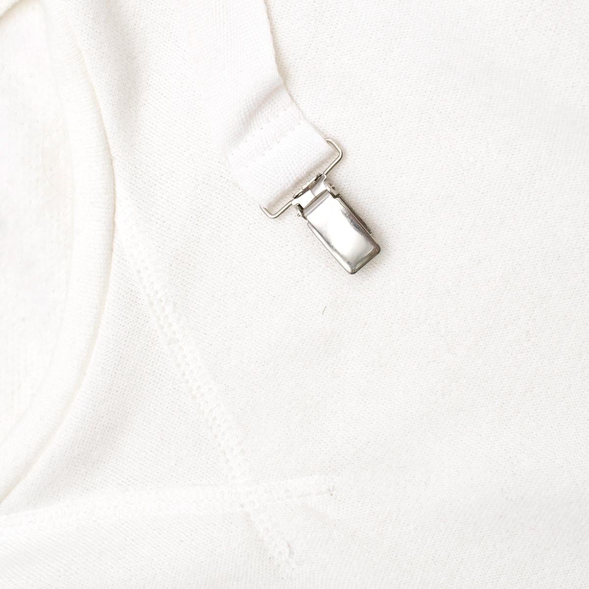 J.W.Anderson White Fleece-back Jersey Sweatshirt Rope Dress estimated SIZE M In Excellent Condition For Sale In London, GB
