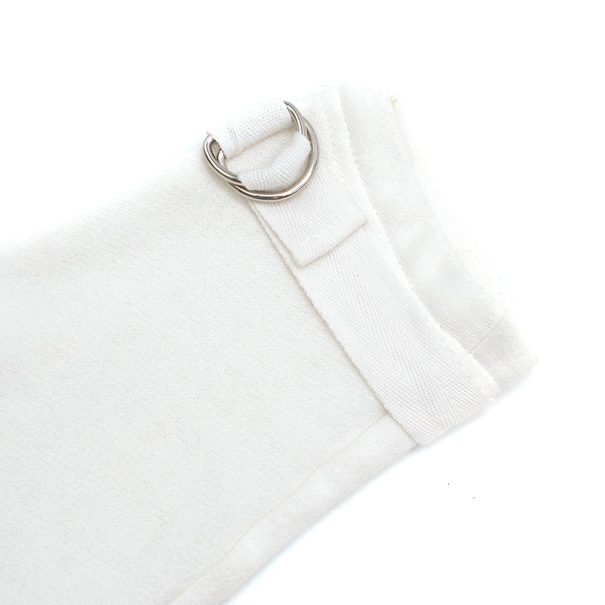 J.W.Anderson White Fleece-back Jersey Sweatshirt Rope Dress estimated SIZE M For Sale 1