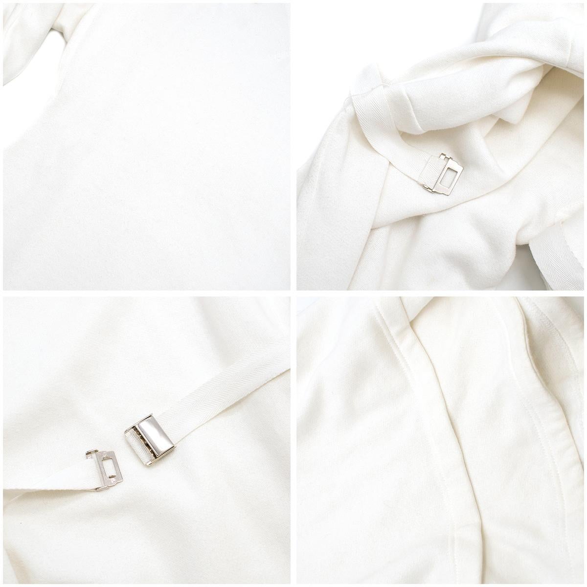 J.W.Anderson White Fleece-back Jersey Sweatshirt Rope Dress estimated SIZE M For Sale 2