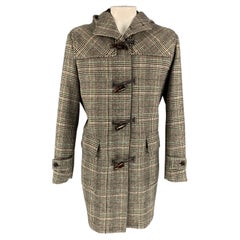 J.W.ANDERSON x UNIQLO Size XL Brown & Green Plaid Polyester / Wool Coat