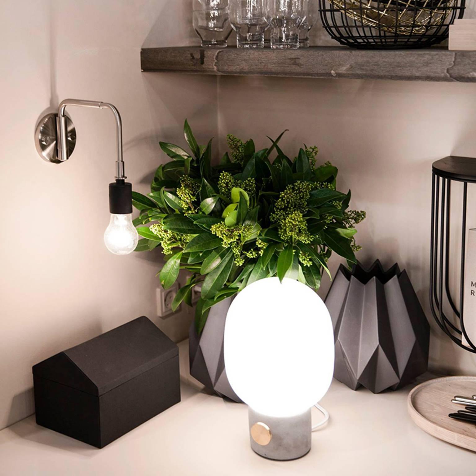 Brushed JWDA Concrete Table Lamp by Jonas Wagell, Dimmable Lighting, Concrete Base For Sale