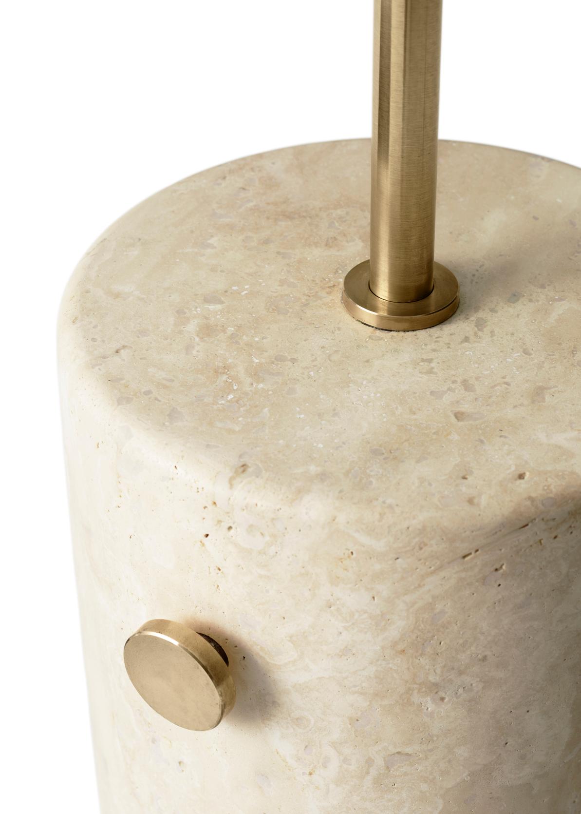 Lampada da terra JWDA, Travertino / Ottone spazzolato, di Jonas Wagell per Audo in vendita 1