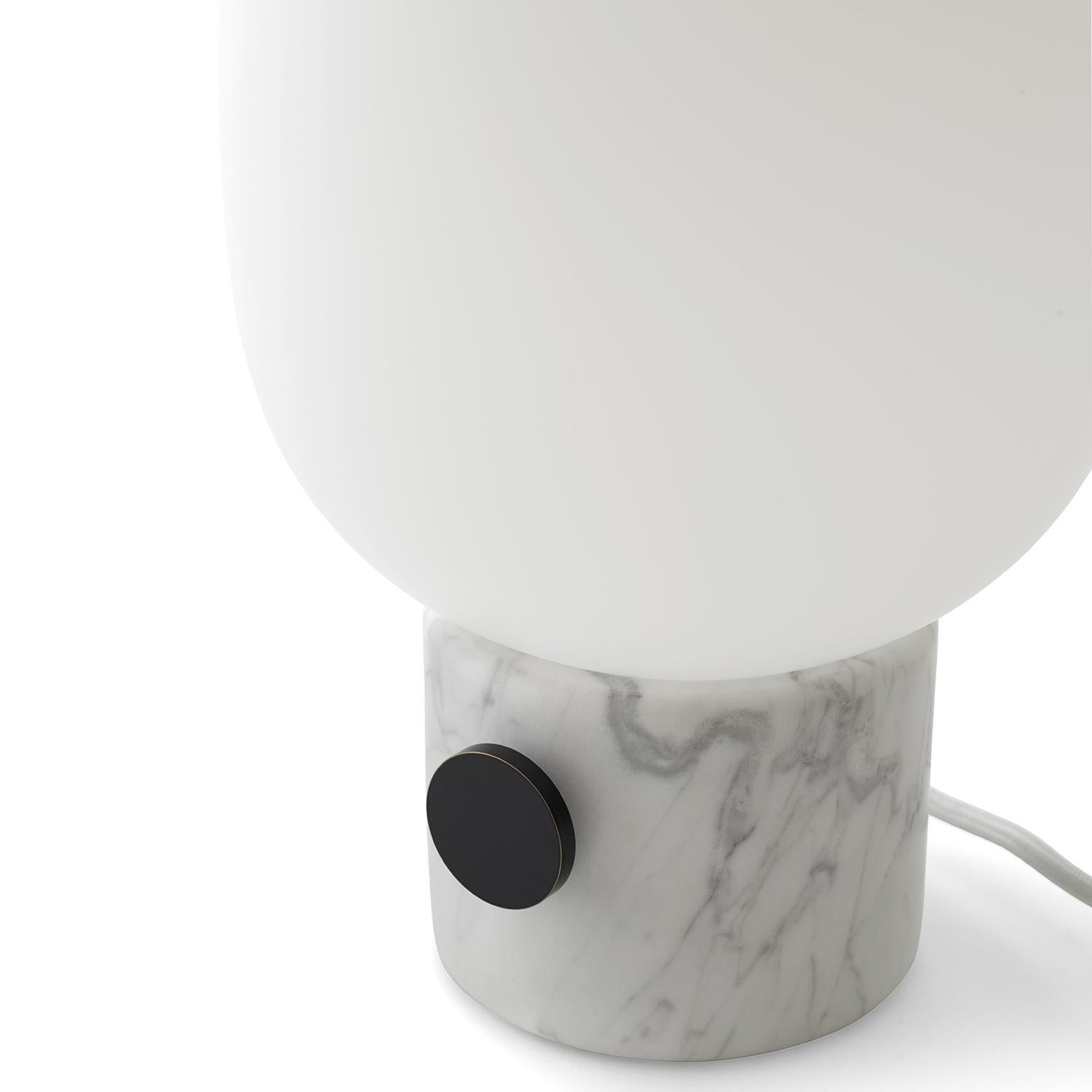 Scandinavian Modern JWDA Table Lamp, Dimmable Lighting, White Marble For Sale