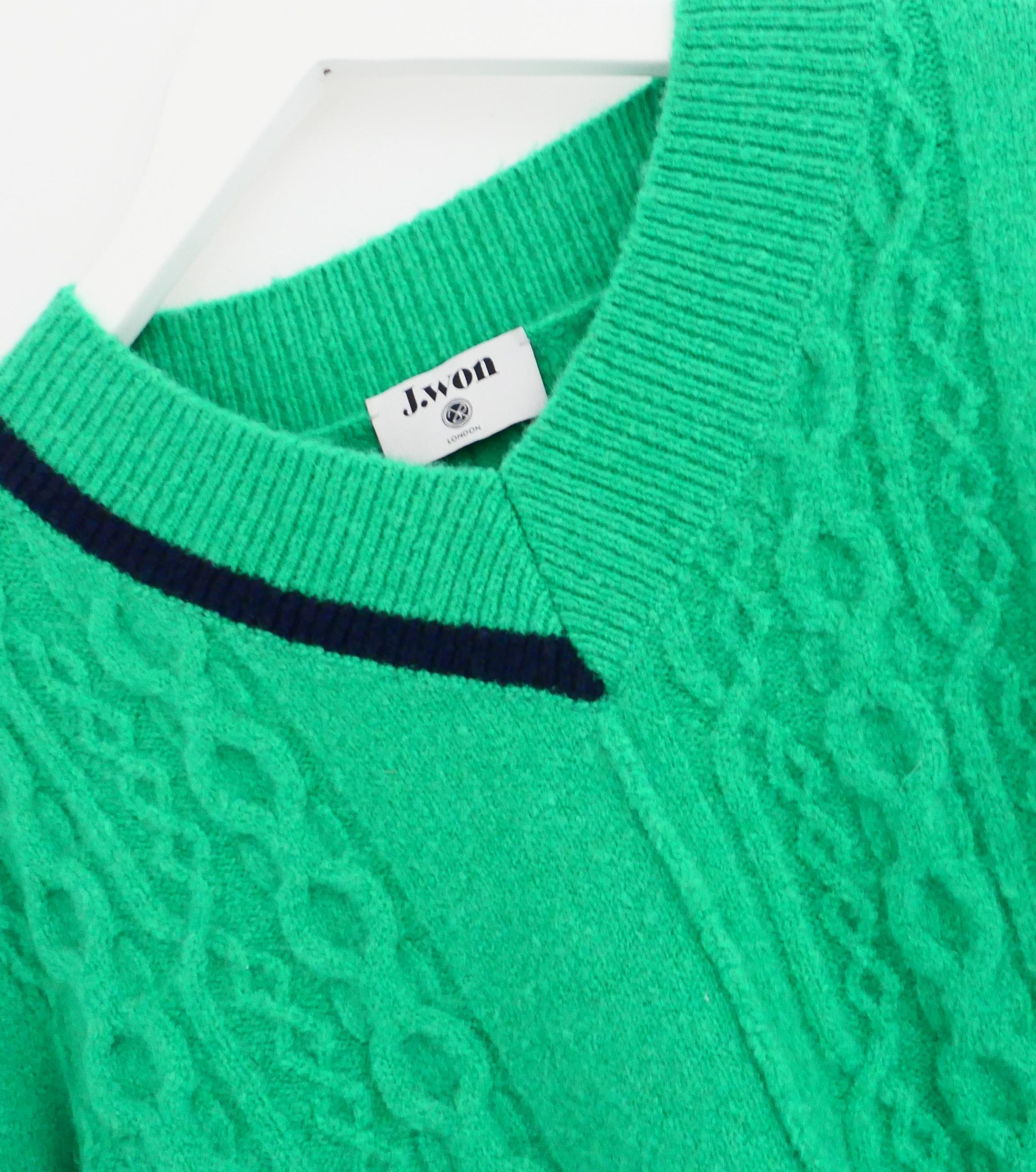 Bleu J.Won Cashmere Mix Deconstructed Cricket Jumper en vente